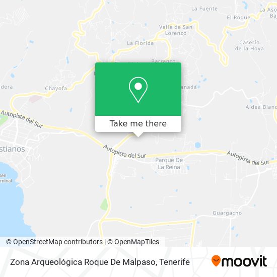 Zona Arqueológica Roque De Malpaso map