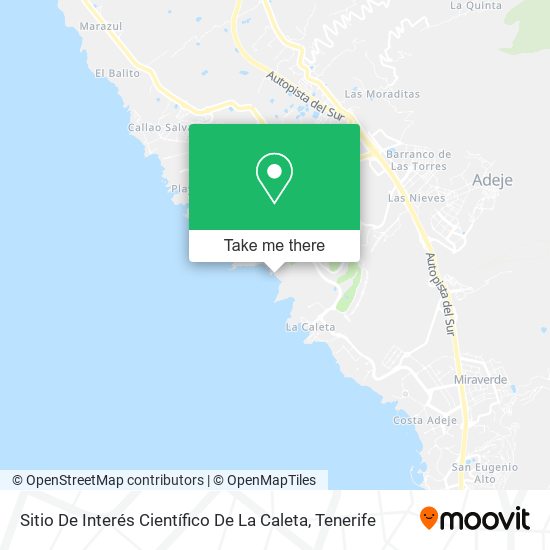 Sitio De Interés Científico De La Caleta map