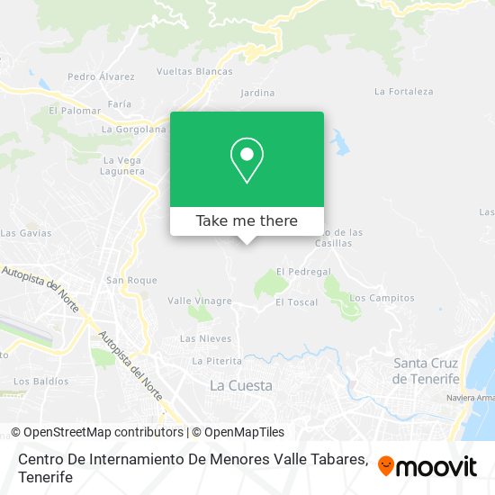 mapa Centro De Internamiento De Menores Valle Tabares