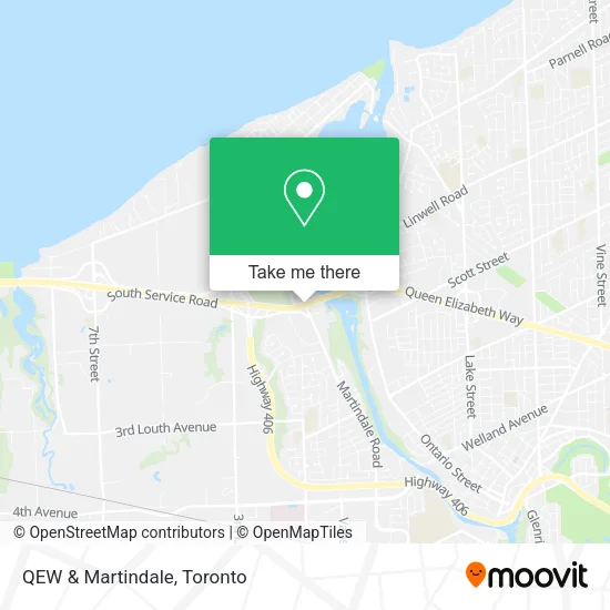QEW & Martindale map