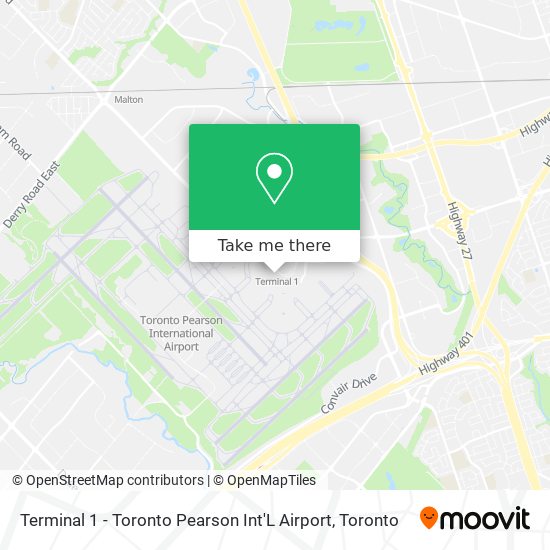 Terminal 1 - Toronto Pearson Int'L Airport map