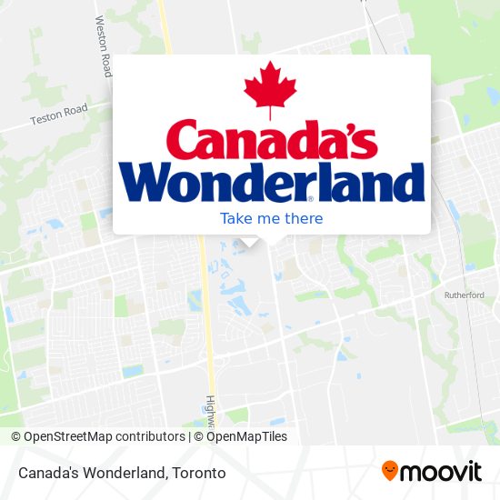 Canada's Wonderland map