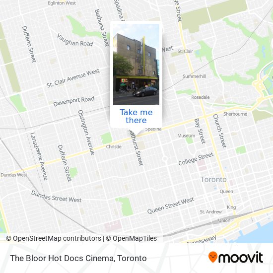 The Bloor Hot Docs Cinema map