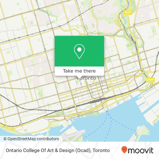 Ontario College Of Art & Design (Ocad) plan