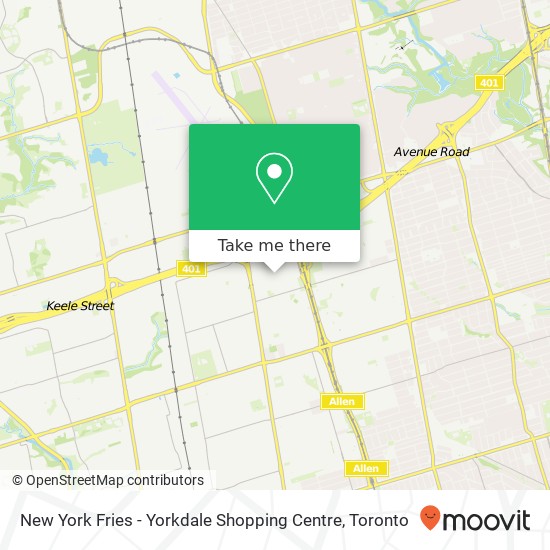 New York Fries - Yorkdale Shopping Centre map