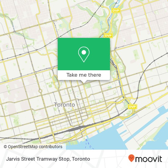 Jarvis Street Tramway Stop map