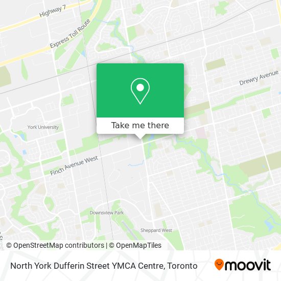 North York Dufferin Street YMCA Centre map