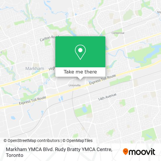 Markham YMCA Blvd. Rudy Bratty YMCA Centre map