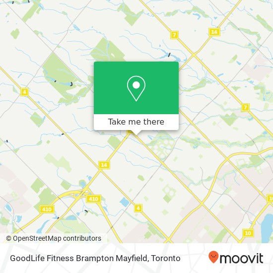 GoodLife Fitness Brampton Mayfield map