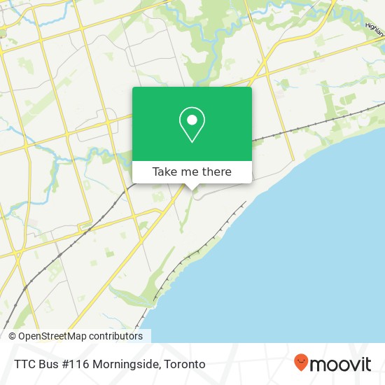 TTC Bus #116 Morningside map