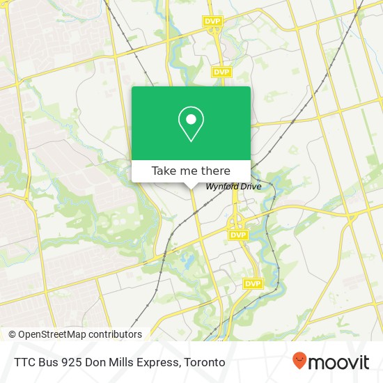 TTC Bus 925 Don Mills Express plan