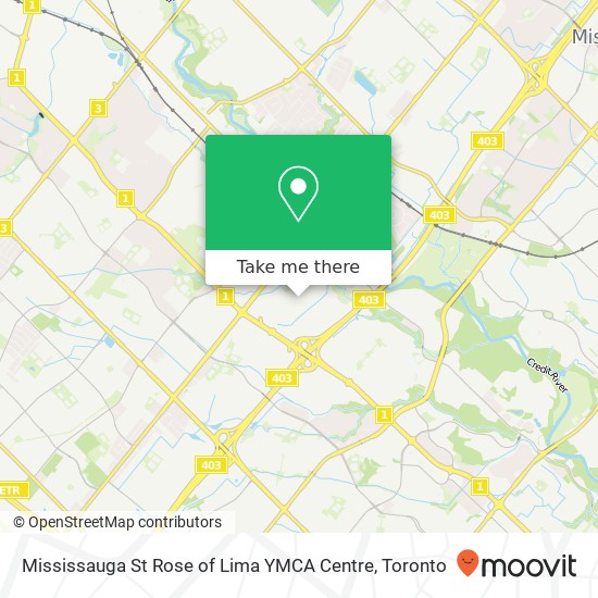 Mississauga St Rose of Lima YMCA Centre map