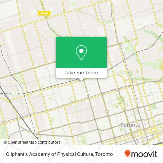 Oliphant's Academy of Physical Culture map