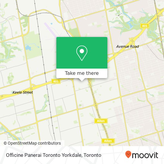 Officine Panerai Toronto Yorkdale map