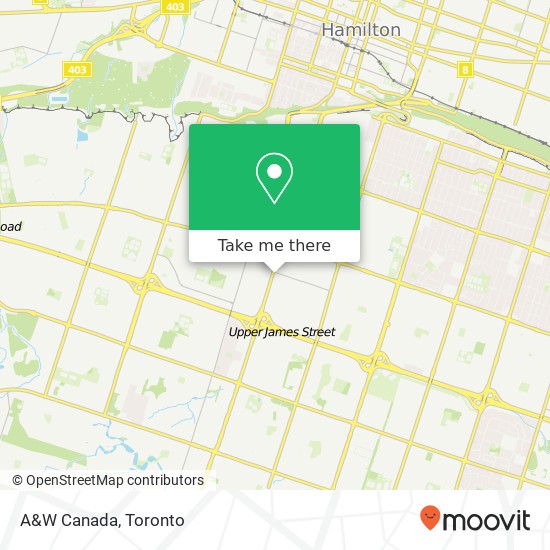 A&W Canada map