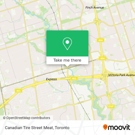 Canadian Tire Street Meat map