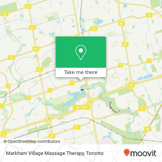 Markham Village Massage Therapy map