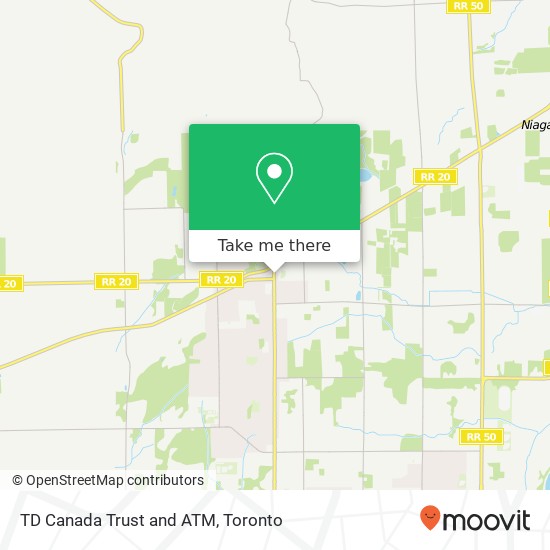 TD Canada Trust and ATM map