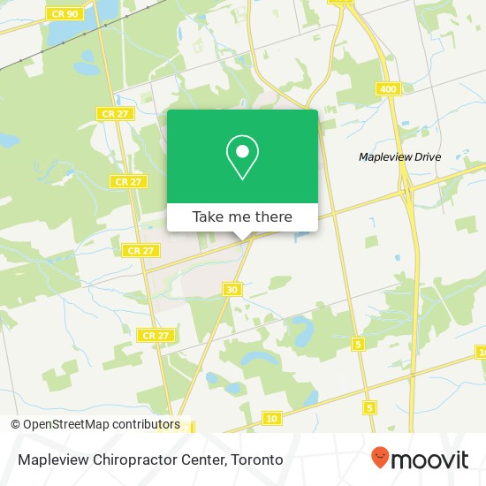Mapleview Chiropractor Center map