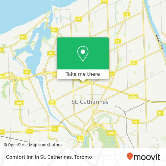 Comfort Inn In St. Catherines map