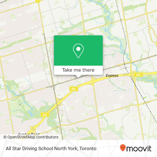 All Star Driving School North York map