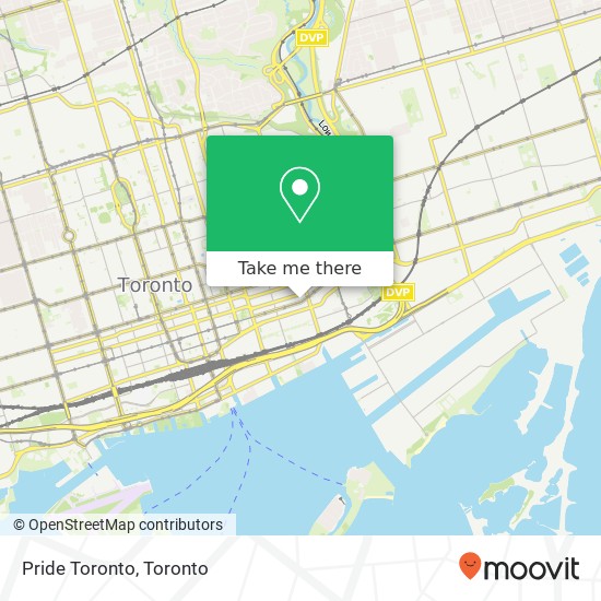 Pride Toronto map