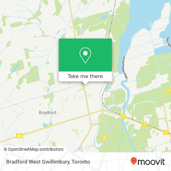 Bradford West Gwillimbury map