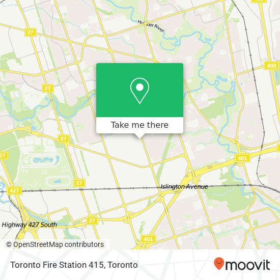 Toronto Fire Station 415 map