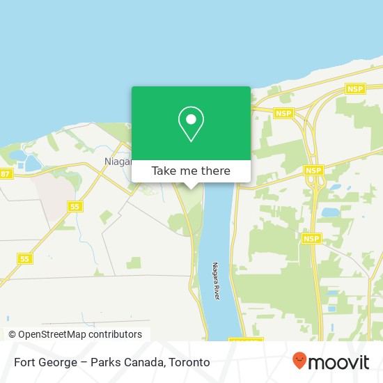 Fort George – Parks Canada map