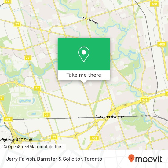 Jerry Faivish, Barrister & Solicitor map