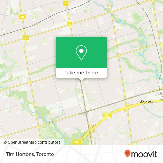 Tim Hortons map