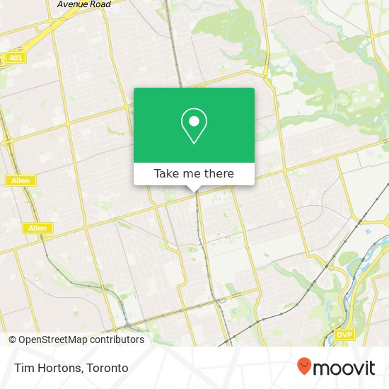 Tim Hortons map