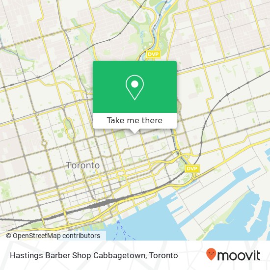 Hastings Barber Shop Cabbagetown map