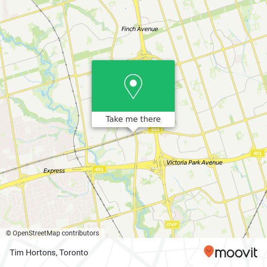 Tim Hortons map