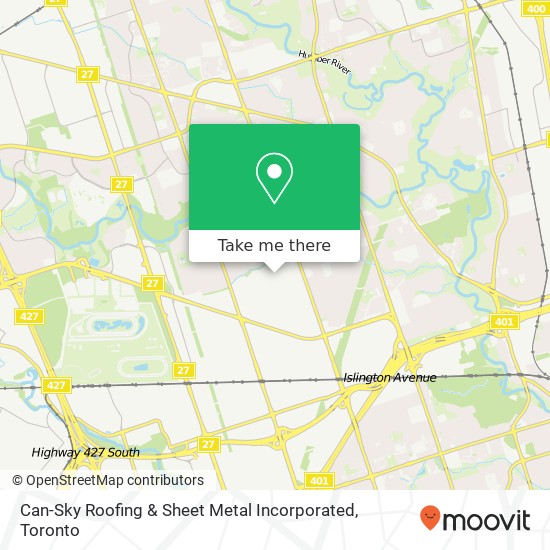 Can-Sky Roofing & Sheet Metal Incorporated map
