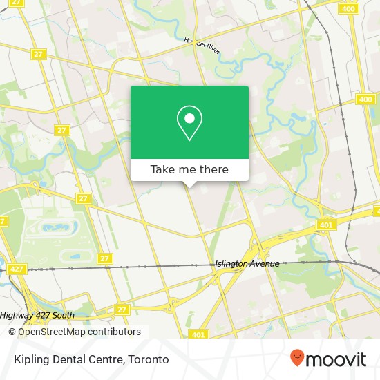 Kipling Dental Centre map