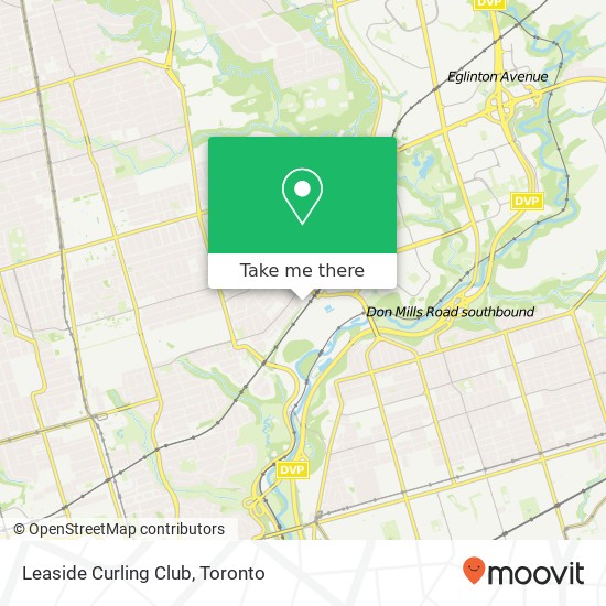 Leaside Curling Club map