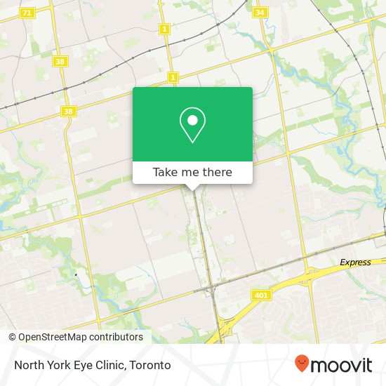 North York Eye Clinic map