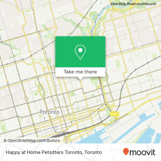 Happy at Home Petsitters Toronto map