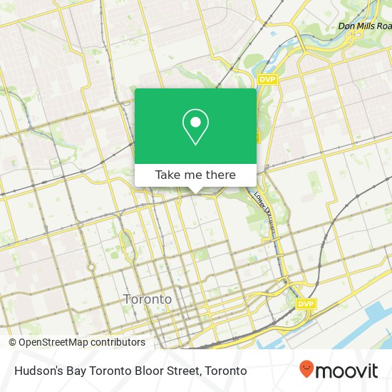 Hudson's Bay Toronto Bloor Street map