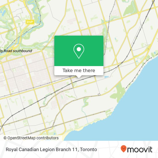 Royal Canadian Legion Branch 11 map