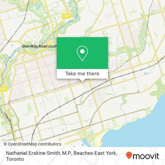 Nathaniel Erskine-Smith, M.P., Beaches-East York map