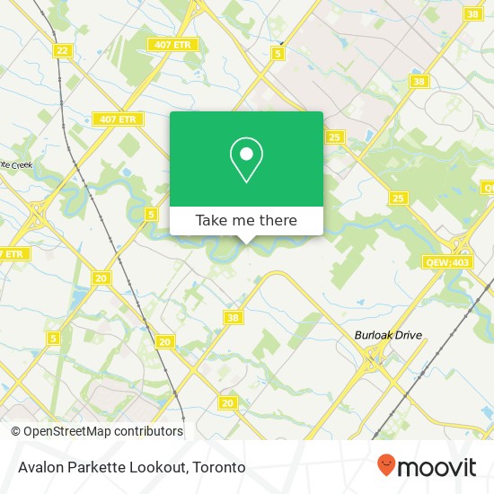 Avalon Parkette Lookout map