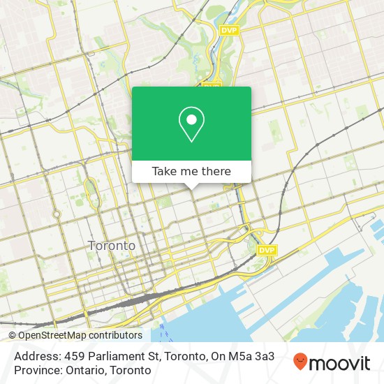 Address: 459 Parliament St, Toronto, On M5a 3a3 Province: Ontario plan