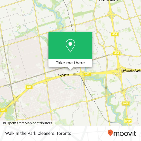 Walk In the Park Cleaners map