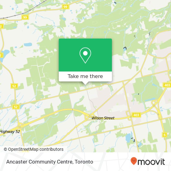 Ancaster Community Centre map