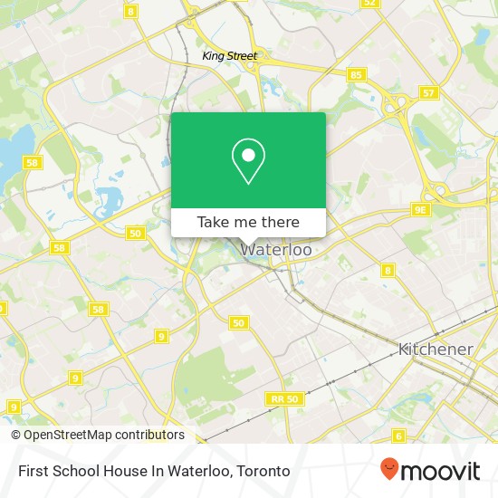 First School House In Waterloo map