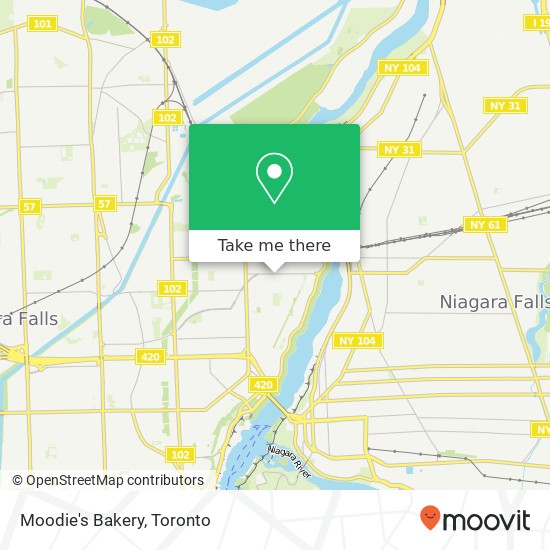 Moodie's Bakery map