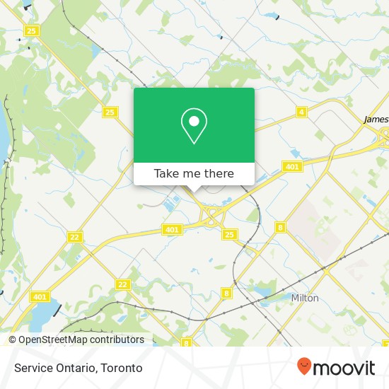 Service Ontario map