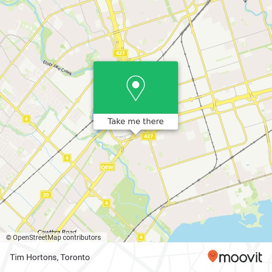 Tim Hortons map